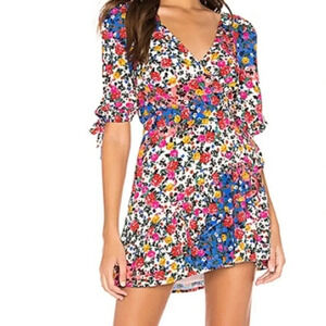 Majorelle Janelle Mini Dress in Patchwork Multi Color Floral Dress Size Small